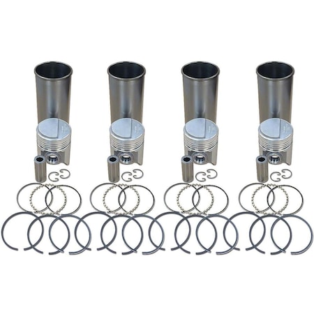 Aftermarket IHS3096 Sleeve and Piston Kit with 4 Overbore Fits International IHS3096-STR